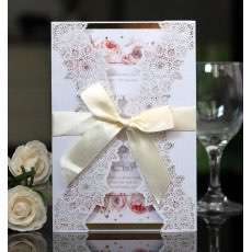 White Marriage Invitation Card Annual Meeting Invitation Business Card
